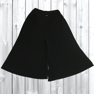 Cato Black Cropped Palazzo Stretch Pants 18/20W